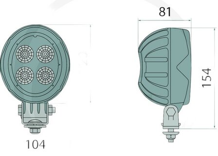 LED Werklamp Ovaal