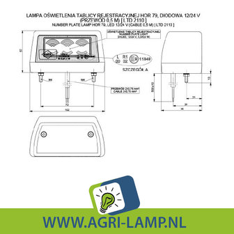 robuust nummerplaatverlichting zwart multivolt 12V 24V