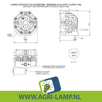 verstraler led 40w robuust pro serie