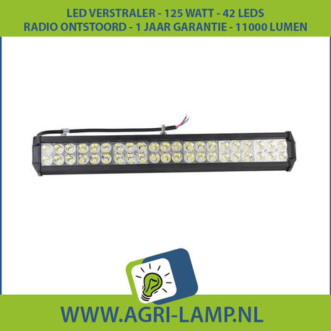 LED Verstraler 126 Watt, 12V 24V, Extra fel, Voor Extreem veel licht.