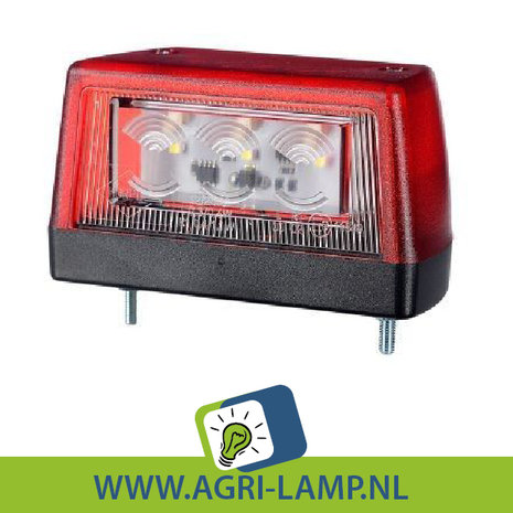 nummerplaatverlichting led multivolt rood 