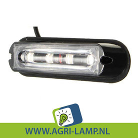Flitser LED 4 leds met lens 12V en 24V 